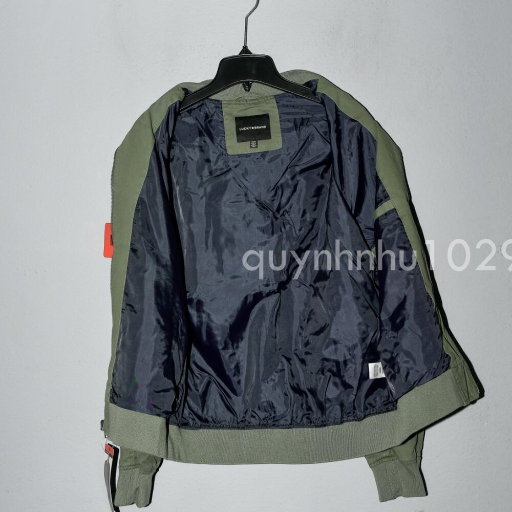 Lucky Brand Men's Bomber Jacket Full Zip - Picture 3 of 6